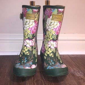 Floral rain boots